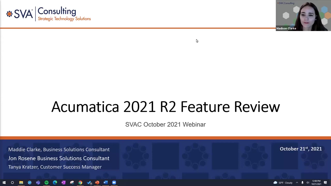Acumatica 2021 R2 Feature Review