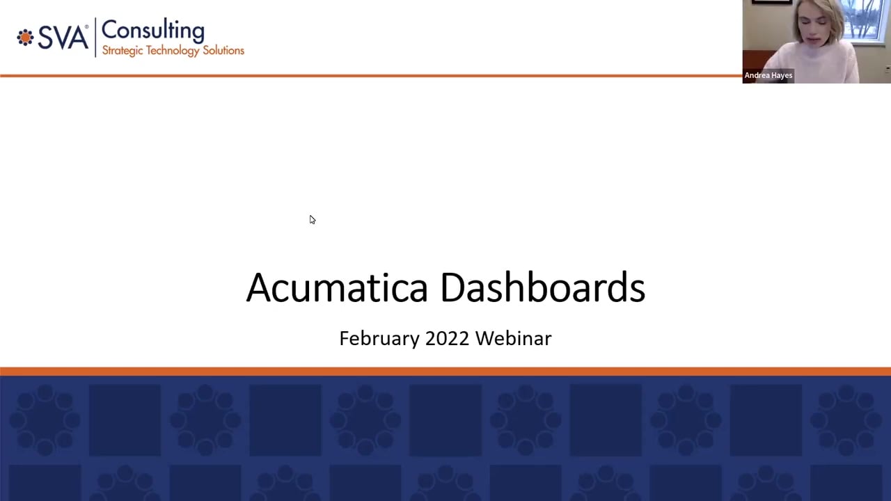 Introduction to Acumatica Dashboards
