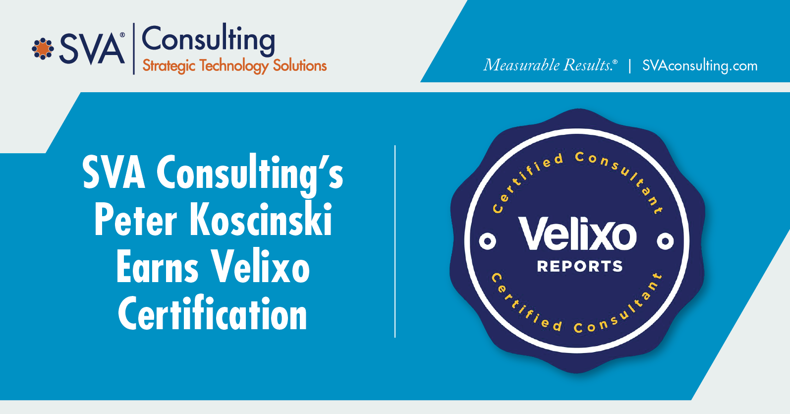 SVA Consulting’s Peter Koscinski Earns Velixo Certification