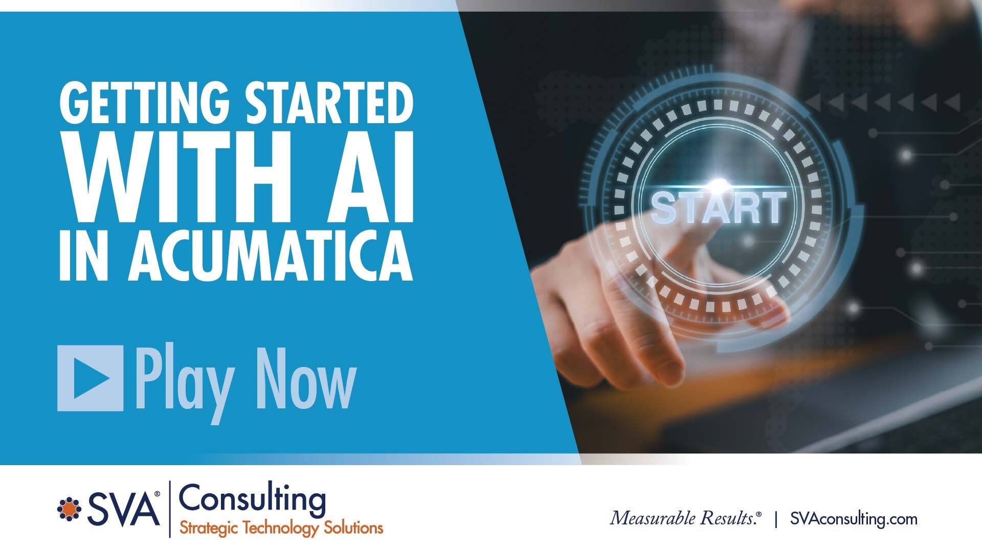 Getting Started with AI in Acumatica